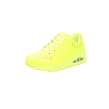 Skechers Women's Uno Night Shades Sneaker, Neon Yellow Durabuck, 39 EU on sale